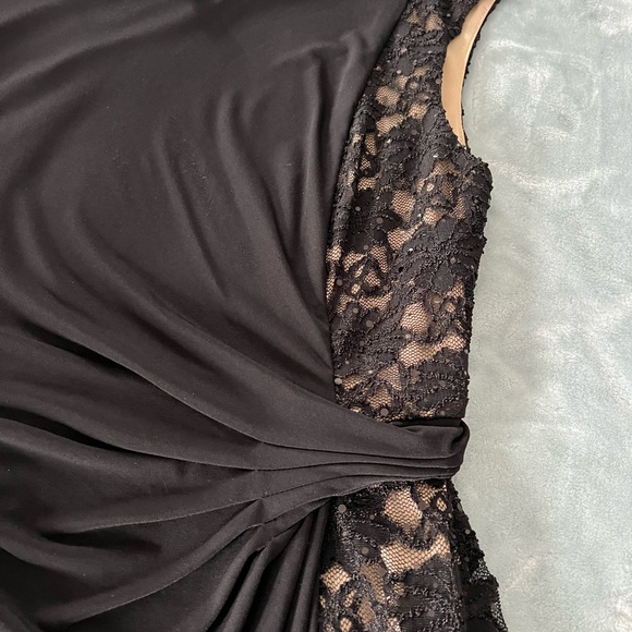 Black Dress w/Nude side & Lace overlay. - Picture 3 of 4